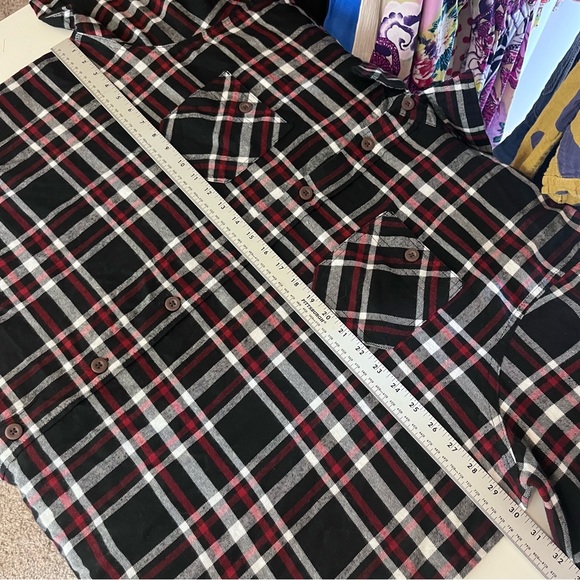 Wrangler Authentics black plaid button up flannel shirt Mens 3XL - Picture 6 of 9